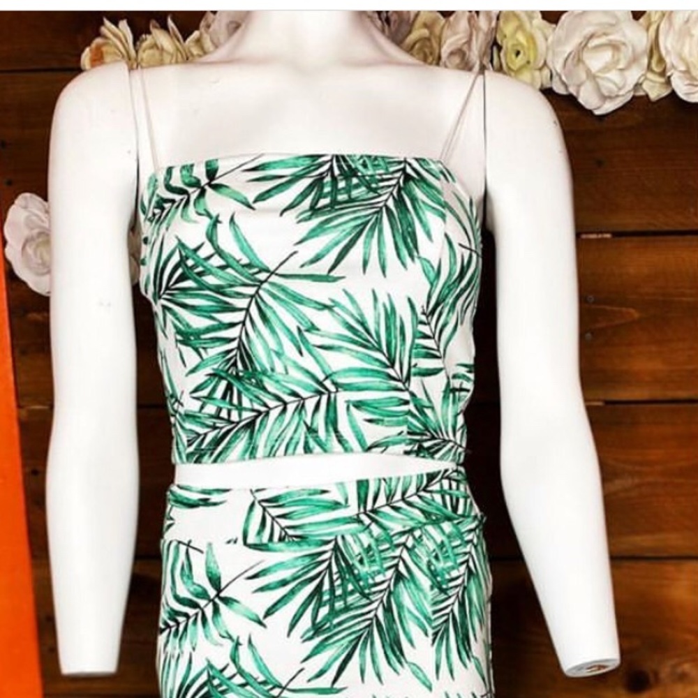 Tropical 2 piece top & skirt